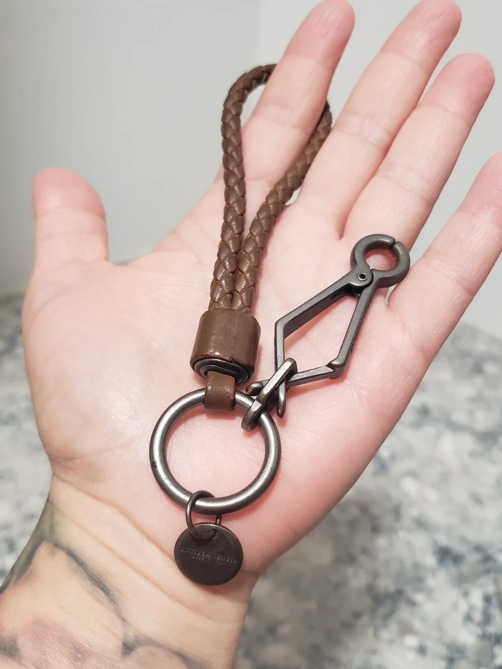 Bottega Veneta Intrecciato Braided Leather Keychain